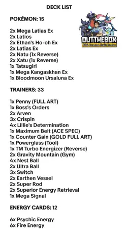 Mega Latias Ex & Ethan's Ho-oh Ex - Pokemon TCG - OutTheBoxTCG Custom Meta Decks - Image 2