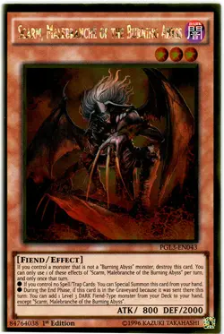 Yugioh! MP Scarm, Malebranche of the Burning Abyss - PGL3-EN043 - Gold Rare - 1s - Image 1