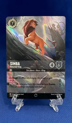 Disney Lorcana TCG Simba Returned King Enchanted 215/204 The First Chapter Holo - Image 2