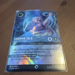 2024 Disney Lorcana EN 3-Into the Inklands 217/204 Gramma Tala Enchanted - Image 2