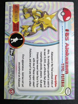 Alakazam #65 Green Logo Topps Pokemon Card - Image 2