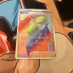 Brandon 203/195 SWSH12: Silver Tempest Secret Rare Pokemon Card nm/m (K) - Image 1