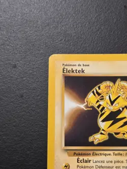 French Electabuzz Base Set Regular Rare Pokemon Card Elektek Unlimited Edition - Image 5