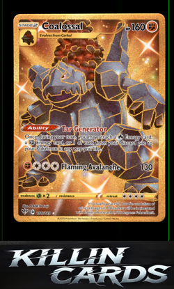 Coalossal (Secret) 198/189 Pokemon Secret Rare SWSH03: Darkness Ablaze Card NM - Image 1