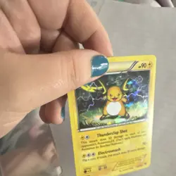 Pokemon Raichu 049/162 XY BREAKthrough Deck Exclusives Cracked Ice Holo Card - Image 3