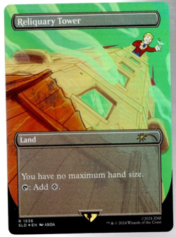 Reliquary Tower 1536 Borderless Rainbow Foil Fallout Secret Lair MTG Near Mint - Image 1