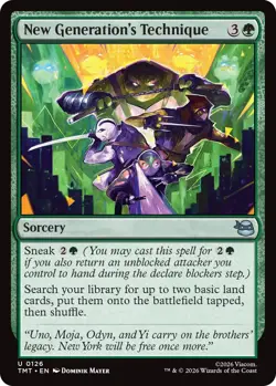 x4 New Generation's Technique - Foil U MTG Teenage Mutant Ninja Turtles M/NM, En - Image 1