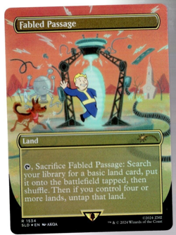 Fabled Passage 1534 Borderless Rainbow Foil Fallout Secret Lair MTG Near Mint - Image 1