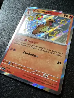 Pokemon Charmeleon - Shiny Rare Holo SV: Paldean Fates 2024 110/091 Mint - Image 2