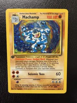 Machamp 008/102 First Edition Deck Exclusives Holo Rare Pokemon Card 1999 LP - Image 1