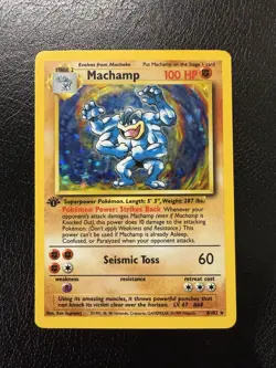 Machamp 008/102 First Edition Deck Exclusives Holo Rare Pokemon Card 1999 LP - Image 2