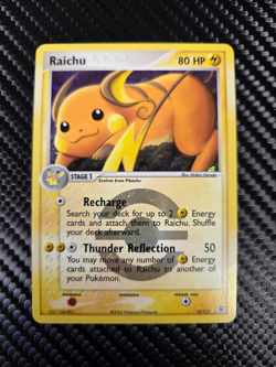 Pokemon Card Raichu 12/112 Holo EX Red Fire Leaf Green NM + - Image 1