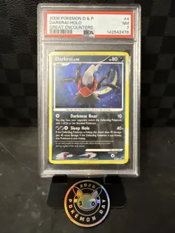 2008 Pokemon Darkrai #4 Great Encounters Holo PSA 7 Ink Error Holo Bleed - Image 1
