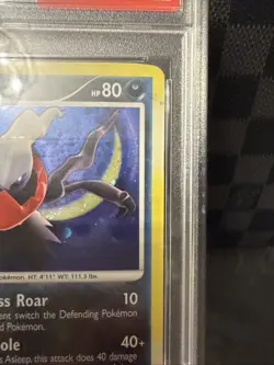 2008 Pokemon Darkrai #4 Great Encounters Holo PSA 7 Ink Error Holo Bleed - Image 4