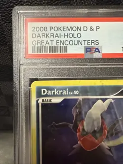 2008 Pokemon Darkrai #4 Great Encounters Holo PSA 7 Ink Error Holo Bleed - Image 5