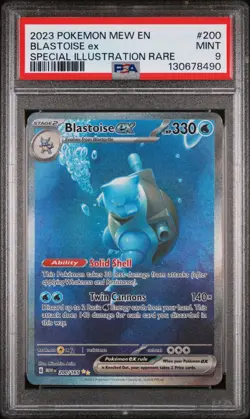 2023 Pokemon Mew En 151 Blastoise EX SIR #200 PSA 9 New Cert - Image 1