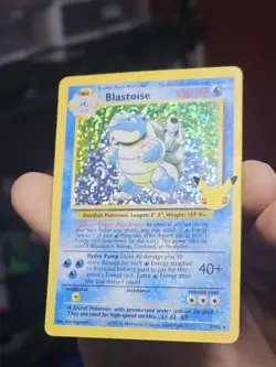 Pokemon TCG Blastoise 2/102 Celebrations Classic Collection Holo Bleed Error - Image 2