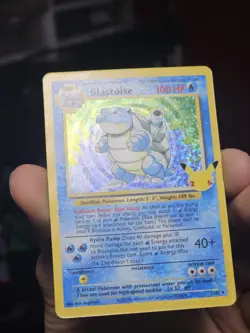 Pokemon TCG Blastoise 2/102 Celebrations Classic Collection Holo Bleed Error - Image 3