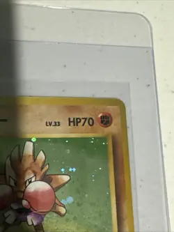 Hitmonchan - 107 Japanese Base Set Holo Rare SWIRL Pokemon - NM/LP - Image 5