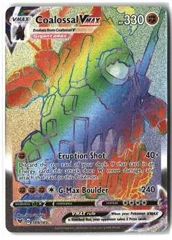 Coalossal VMAX ⭐ 189/185 Holo Rare Rainbow Vivid Voltage 2020 Pokemon NM - Image 1