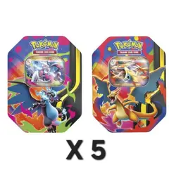 [New] Pokemon Mega Charizard EX Tin x 10 (5 Sets)Brand New Factory Sealed - Image 1