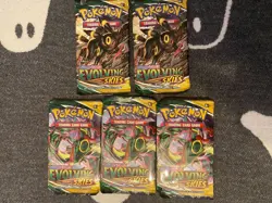 5X Evolving Skies Booster Pack Pokemon New Factory Sealed English 820650808777 - Image 1