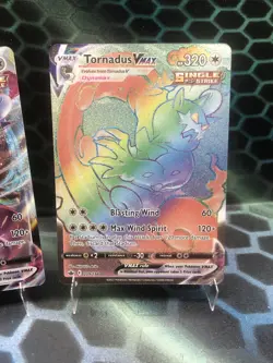Pokemon Tornadus VMAX 209/198 & 125/197 Chilling Reign Rainbow Secret Rare - Image 3