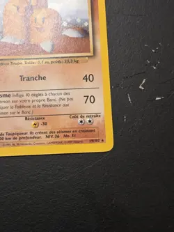 Pokemon Vintage French Dugtrio Base Set 19/102 Non-holo Rare WotC Triopikeur - Image 4