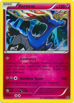 Pokemon - Xerneas - 81/114 - Holo Rare - XY - Steam Siege - NM - Image 1