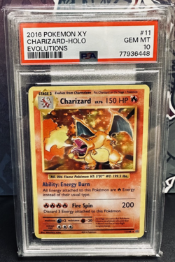 2016 Pokemon XY Charizard 11/108 Evolutions - Holo PSA 10 - Image 1