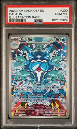 Pokemon Obsidian Flames - PALAFIN - ILLUSTRATION RARE - 200/197 - PSA 10 - Image 1