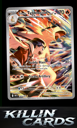 Ethan's Typhlosion - 190/182 190/182 Pokemon Illustration Rare SV10: Destined Ri - Image 1