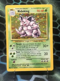 Nidoking - 11/102 - Holo - Unlimited LP TCG Pokemon - Image 3
