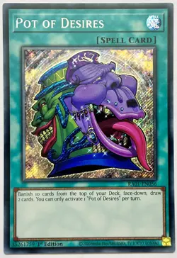 RA01-EN056 Pot of Desires - Secret Rare 1st Edition Near Mint YuGiOh Card - Image 1