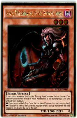 Alich, Malebranche of the Burning Abyss - PGL3-EN047 - Gold Rare - 1st Edition - - Image 1