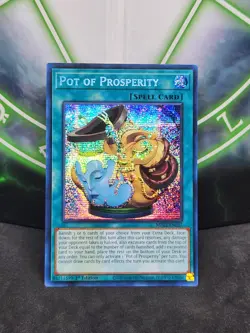 Yugioh Pot of Prosperity MP22-EN037 Prismatic Secret Rare 1st Edition NM - Image 1