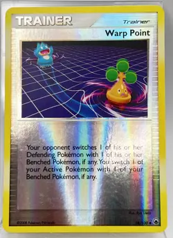 Warp Point 88/100 Reverse Holo Pokemon Card 2008 Majestic Dawn LP - Image 1