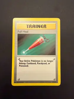 Pokemon TCG Trainer Card Full Heal Base 82/102 Regular LP! - Image 1
