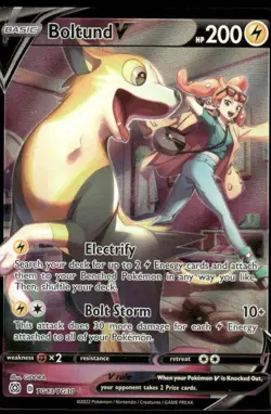 Pokemon Cards Boltund V TG13/TG30 Brilliant Stars Trainer Gallery Holo Rare V NM - Image 1