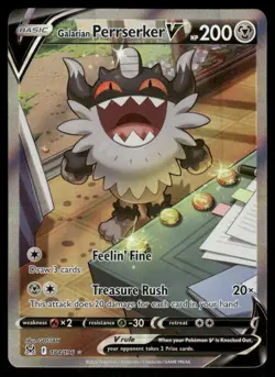 Pokemon Cards Galarian Perrserker V 184/196 Lost Origin Rare Ultra NM - Image 1