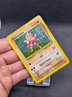 Hitmonchan 7/102 Holo Base Set Pokemon Card WOTC Played - Image 2