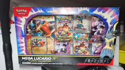 Pokemon TCG Mega Lucario Figure Collection Mini Figure Jumbo Card New Sealed - Image 1