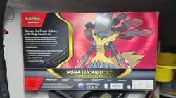 Pokemon TCG Mega Lucario Figure Collection Mini Figure Jumbo Card New Sealed - Image 2
