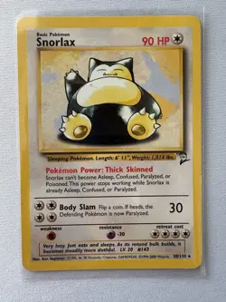 Pokemon TCG Snorlax 30/130 Base Set 2 Regular Card LP - Image 1