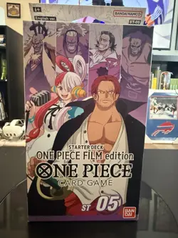 One Piece Card Game ST-05 Starter Deck ENGLISH Factory Sealed New Film Shanks 811039038953 - Image 1