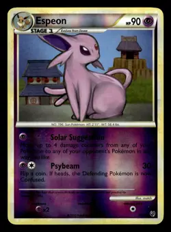 Espeon 2/90 Reverse Holo HGSS Undaunted Pokemon Card - 1 - Image 1