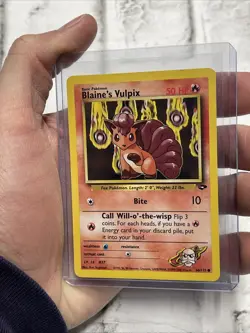 POKEMON BLAINE'S VULPIX 66/132 COMMON GYM CHALLENGE Pokemon Card Vintage Vtg NM - Image 2