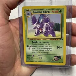 Giovanni's Nidorino Gym Challenge Uncommon 45/132 Non Holo Pokemon Card NM/MT - Image 1