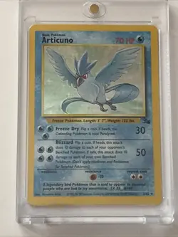 Pokemon TCG Articuno Fossil Holo Unlimited Rare Card 2/62 - Image 1