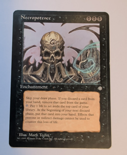 {1x} ~ Necropotence ~ Ice Age Lightly Played MTG Magic Black Rare **Startropic** - Image 1